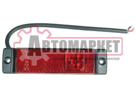 Фонарь габаритный красный прямоугольный LED, 24V, 130x32 без кронштейна \Universal