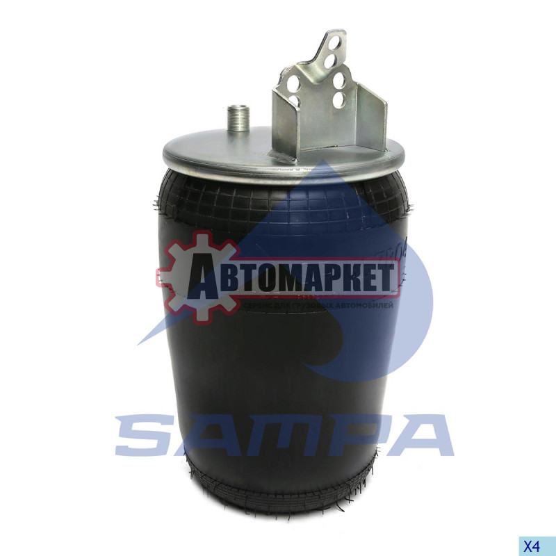 Пневмопод. без стак. 1шп-шт.M16/24 смещ.80+кроншт.4отв. \Volvo