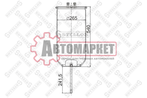 Пневмопод. без стакана 2шп.M12+M16 смещ.30 1шп-штуц.M16/24 1шп.M16 \RVI Magnum