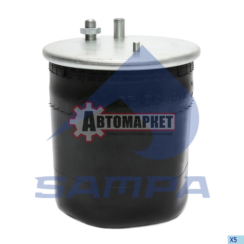Пневмопод. со стак. 4912NP07 1шп.d12 1шп.M16 1шп-штуц.M16/M24Поршень сталь 1шп.