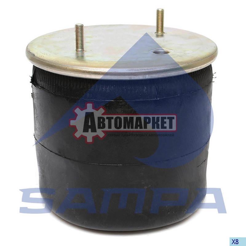 Пневмопод. со стак.2шп. М12 1штуцер М22x1.5 поршень пластик \BPW 30K