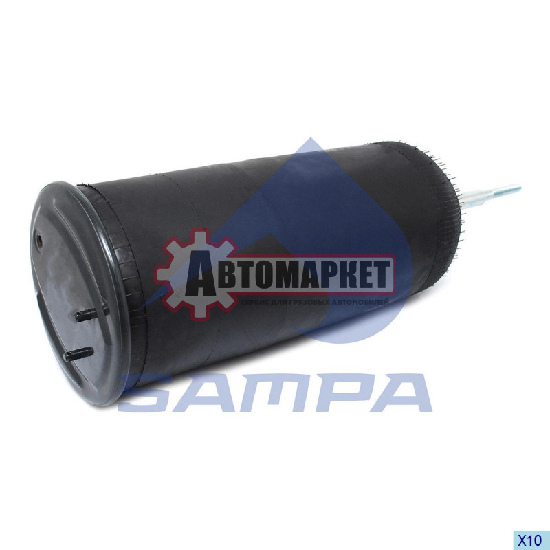 Пневмоподушка без стак Верх: 2шп. 1отв-шт.M16x1.5 Низ: 1отв-шт.M16 \SCANIA