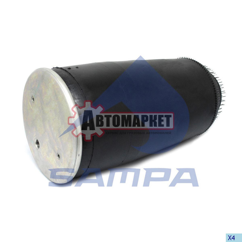 Пневмоподушка без стак. 2 отв.шп.M10. 1отв-шт.M22 Н 1xM22 \Schmitz.Weweler
