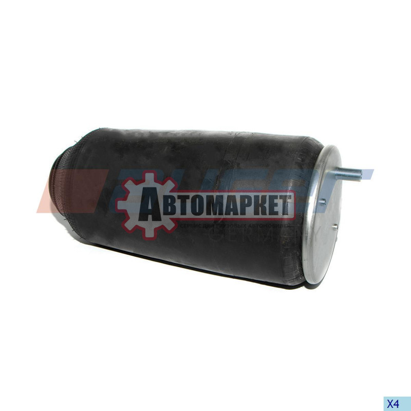 Пневмоподушка без стак. подв.Weweler 2отв.M8 1отв-M22/12 Поршень сталь1отв.M12