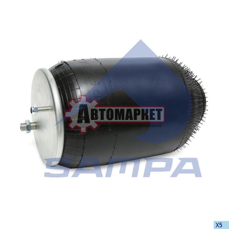 Пневмоподушка без стакана. 1шп.M12 1шп-шт.M12/20 Н:1отв.M12 \ROR.Weweler
