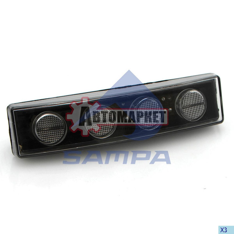 Фонарь габаритный желтый LED Scania 4/P/G/R/T серии (в козырек)
