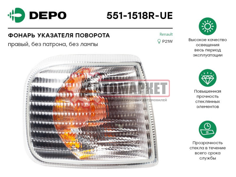 Фонарь поворота правый Premium