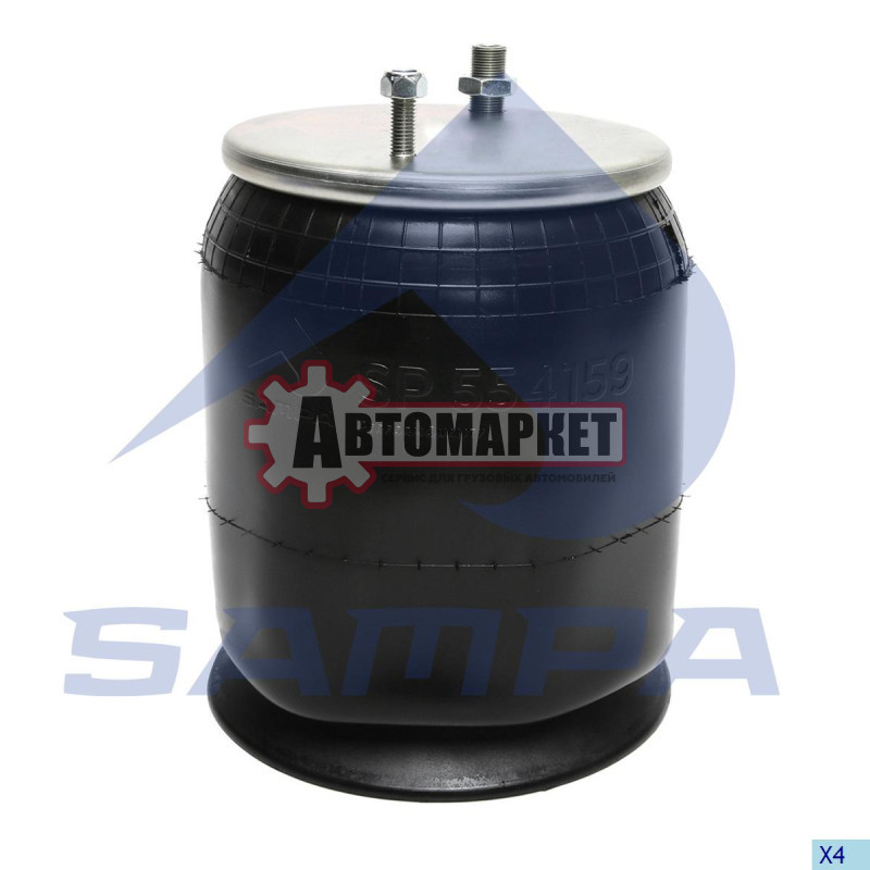Пневмоподушка со стак.1шп.M12 1шп-штуц.M12/20x1.5 Поршень пласт 1отв.M12 \Frueha