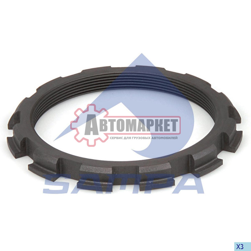 Гaйкa M88x1.5mmx10mm шлицевая задней ступицы MB Actros I 1996-2002,Axor 2002-200