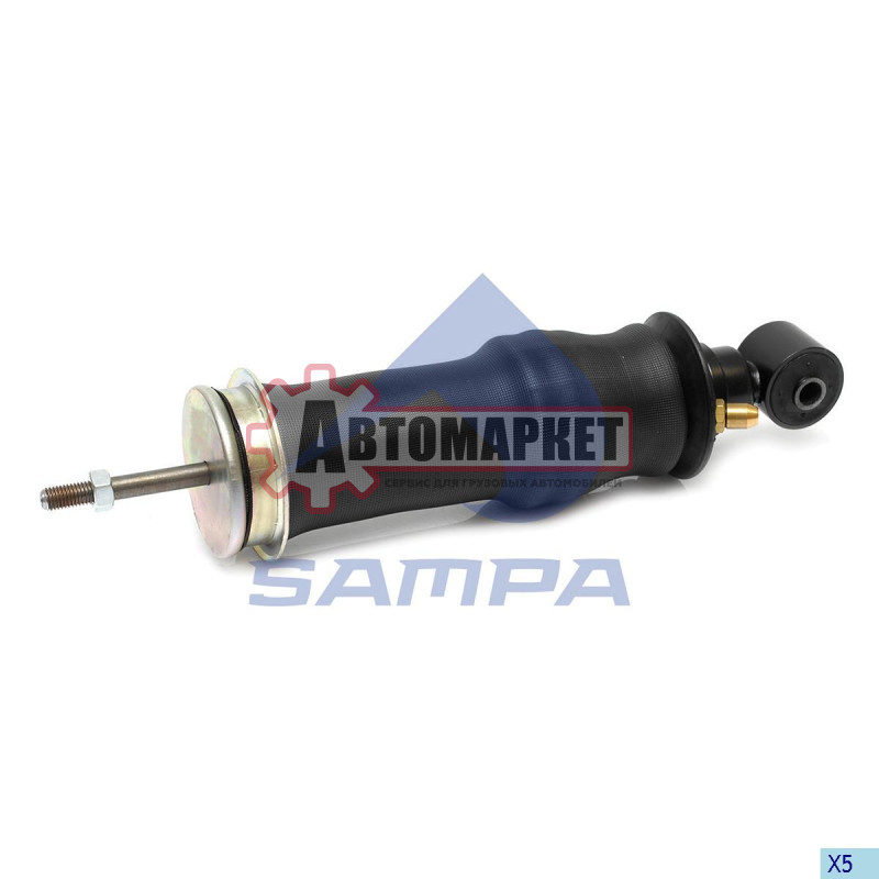 Амортизатор кабины с пневмоподушкой задний I/O возд. снизу\ Scania 4/P/R ser.