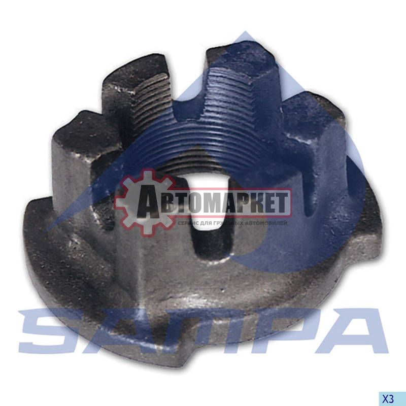 Гайка ступицы корончатая M42x2 H=40 SW65 \BPW