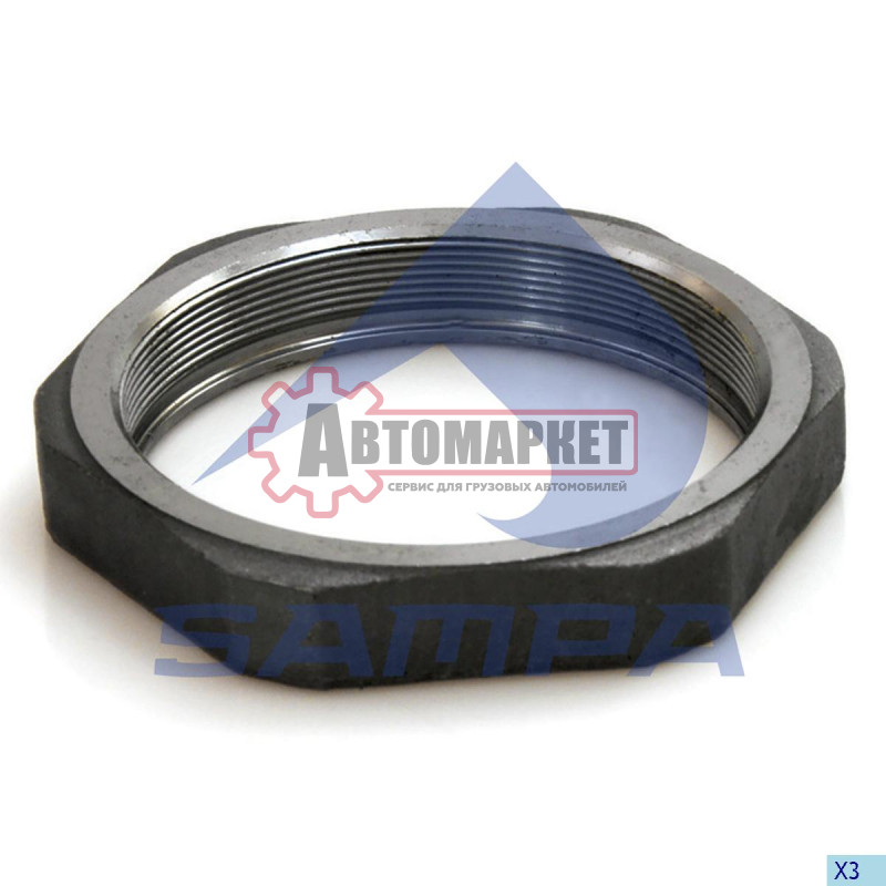 Гайка ступицы правая M120x2 H=25 SW140 \SAF SKRS 9042 -->95