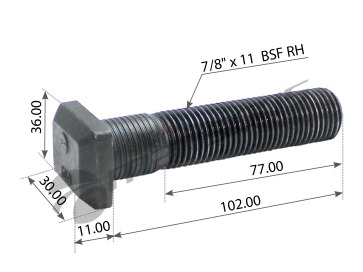 Болт колесный 7/8"*11 BSF*113/102 (лит. диск) Scania 2/3/4/P/R/T серия