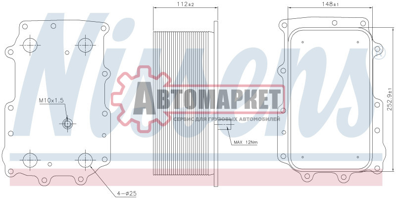 Радиатор масляный. DAF 105