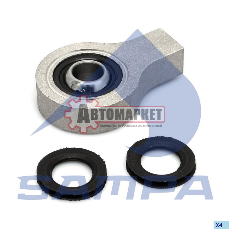 Подшипник скольжения кабины наконечник 16x80x17.5/21 \Scania 94/114/124/144