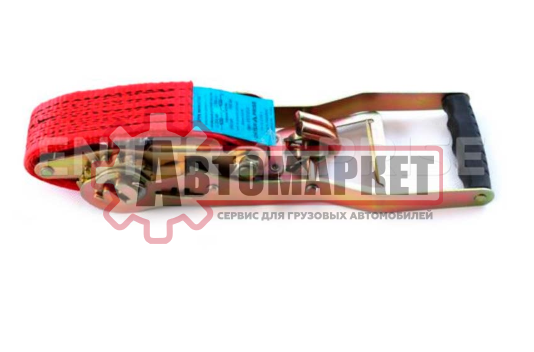 Ремень крепления груза 10м (5-10тн) красный (усиленная трещетка)