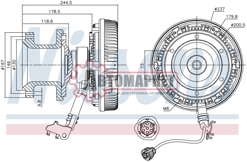 Гидромуфта MB Actros MP2/3