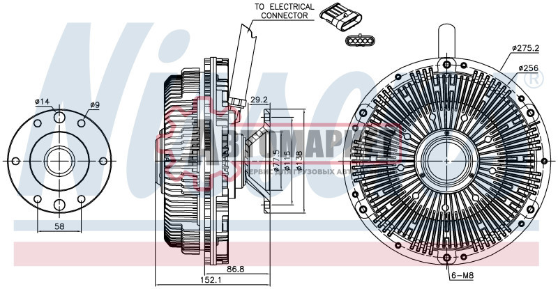 Гидромуфта электр. DAF CF85IV/XF105