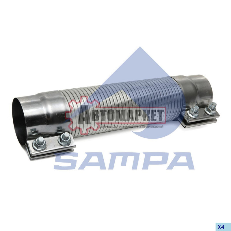 Гофра глушителя D 77,0 mm L=270 mm MB Atego