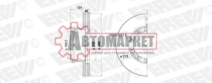 Диск тормозной вентилируемый D430\ SAF B9