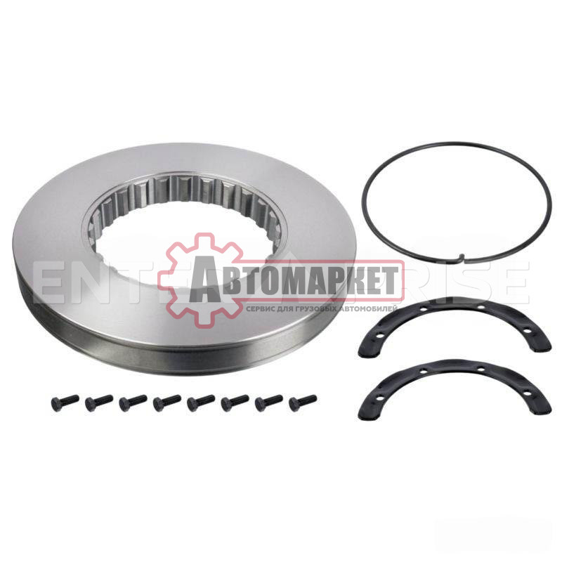 Диск тормозной невентилируемый 410*45*224 Volvo FE/FH/FM/FMX с крепежом