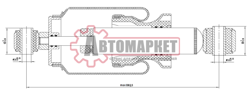 Амортизатор кабины Sitrak задний (C7H MAX)