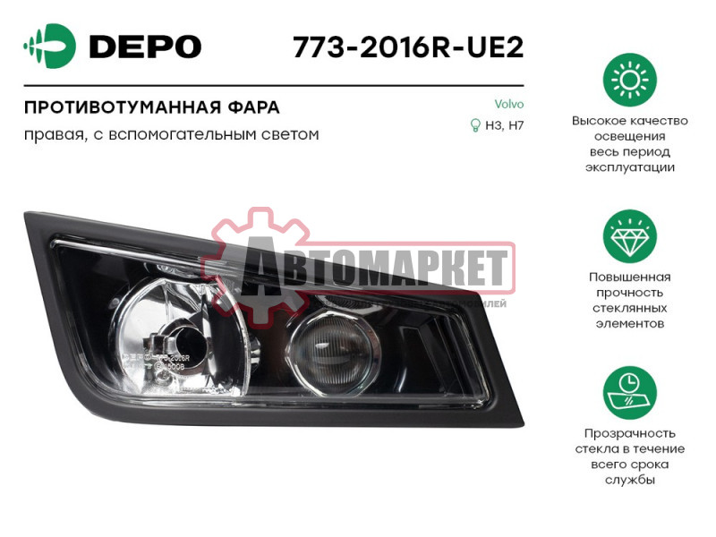Противотуманная фара правая VOLVO