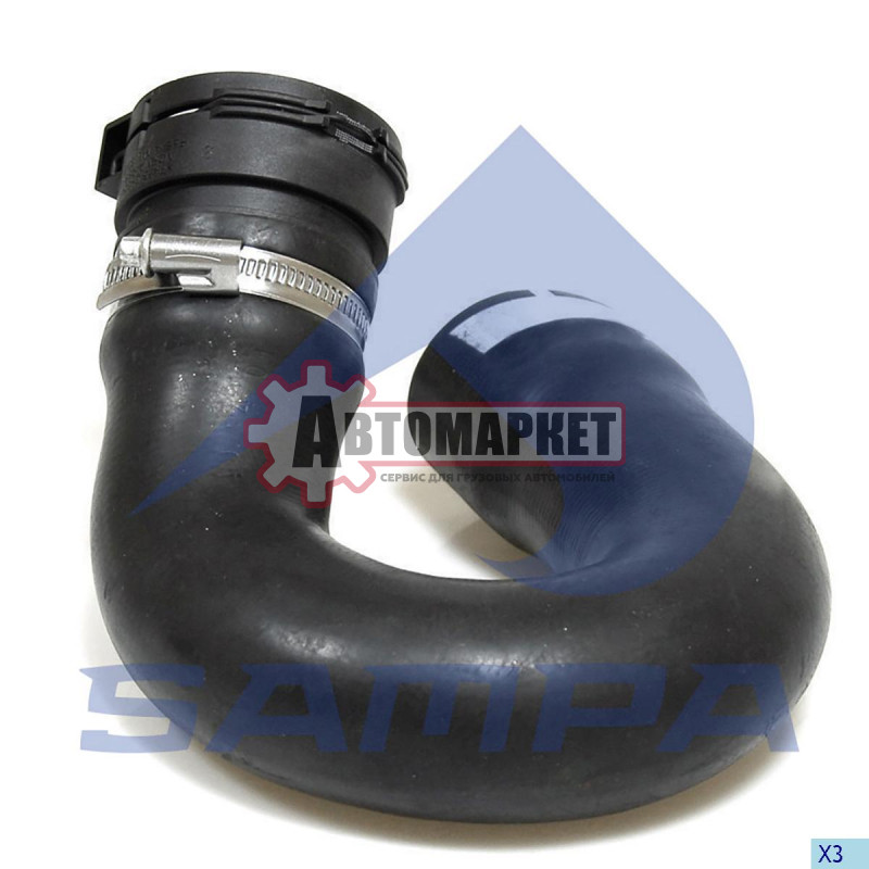 Патрубок радиатора d=55mm/d=55mm/L=510mm SCANIA P/G/R/T/4-Series CR/CT164,DC16 (CR/CT)
