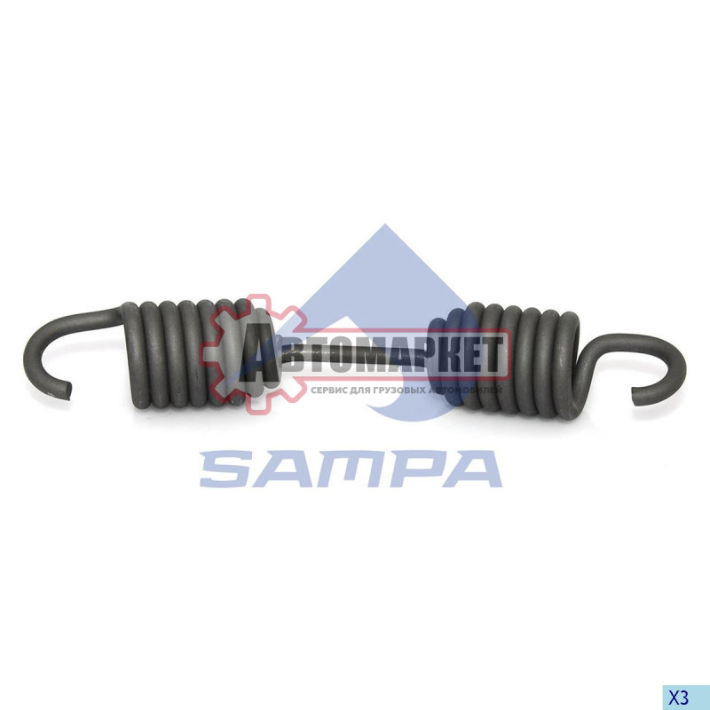 Пружина стяжная колодок SAF D29.0*5*168