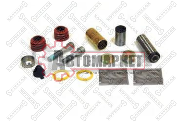 Р/к дискового тормоза (мр) направляющ,болты,пыльн,крышки,втулки,уплотн,смазкаSAF