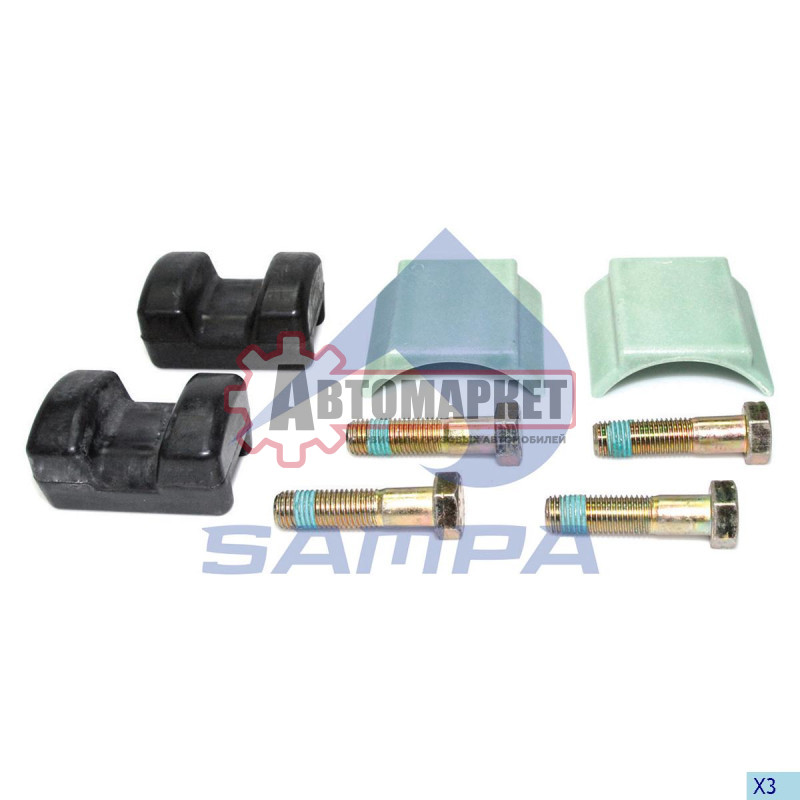 Р/к опор седла (мпр)2нижн.+2 верх.подушки+4 болта C ШЕСТИГР.ГОЛОВ\GF SK-S 36.20
