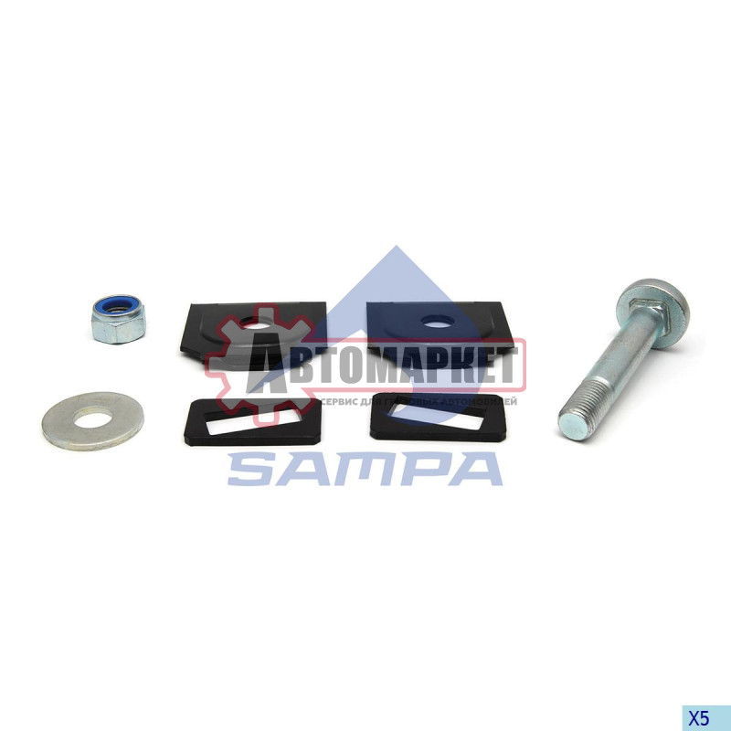 Р/к пальца рессоры M30x173/3.5 4пластины,палец,шайба, гайка\BPW