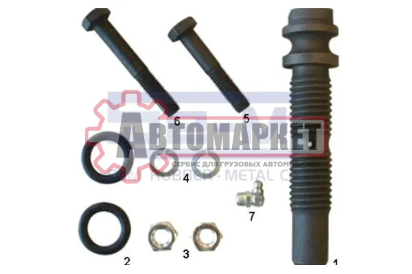 Р/к пальца рессоры без втулки (мр) палец M28x4-166+болты+упл.кольца \Scania 3/4