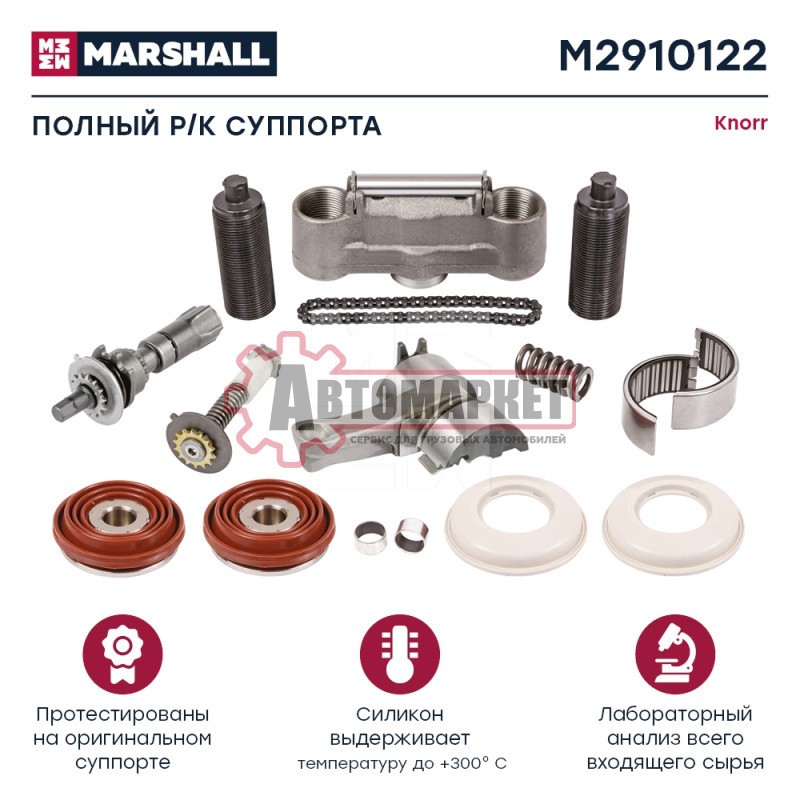 Р/к суппорта (полный комплект) 16 деталей Кнорр SB6…SB7…