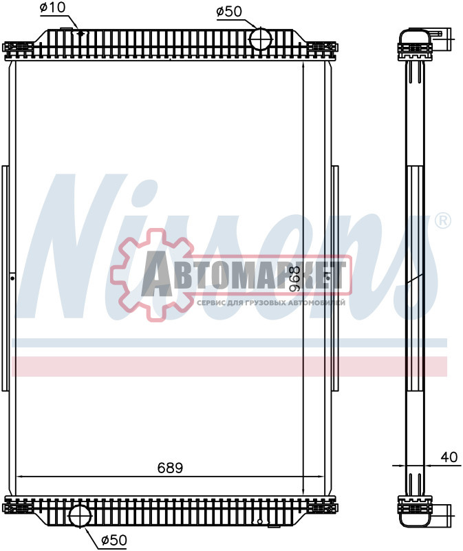 Радиатор (без рамки) PREMIUM 420Dci