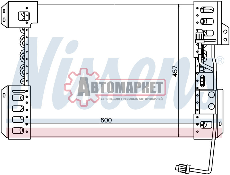 Радиатор кондиционера MB Actros/КАМАЗ 5490