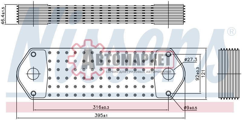 Радиатор масляный \ Scania 4-SERIES 95>