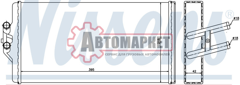 Радиатор отопителя MB MK/SK
