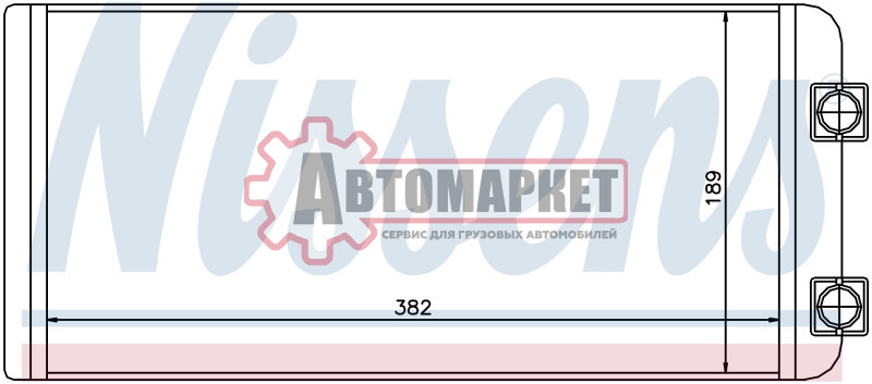 Радиатор отопителя! 380x187x42\ VOLVO FH12/FM12/9