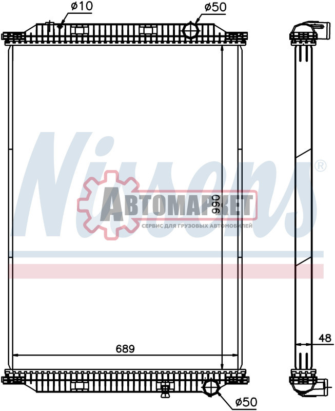 Радиатор охлаждения. Premium II TR/PR, Kerax ('05-)