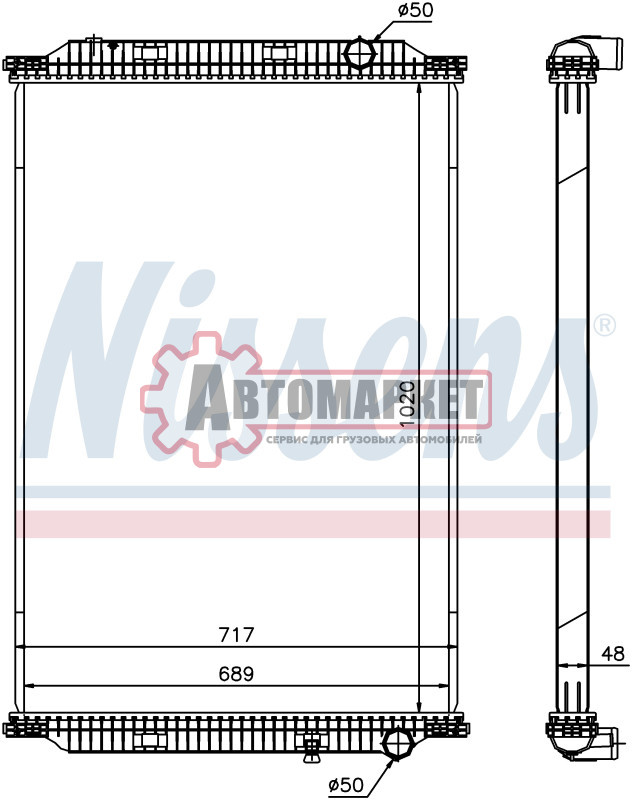 Радиатор системы охлаждения RVI