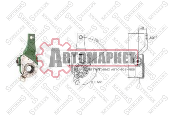 Трещетка автомат., правая передняя KamAZ -6520, 6460, 6524, Omn
