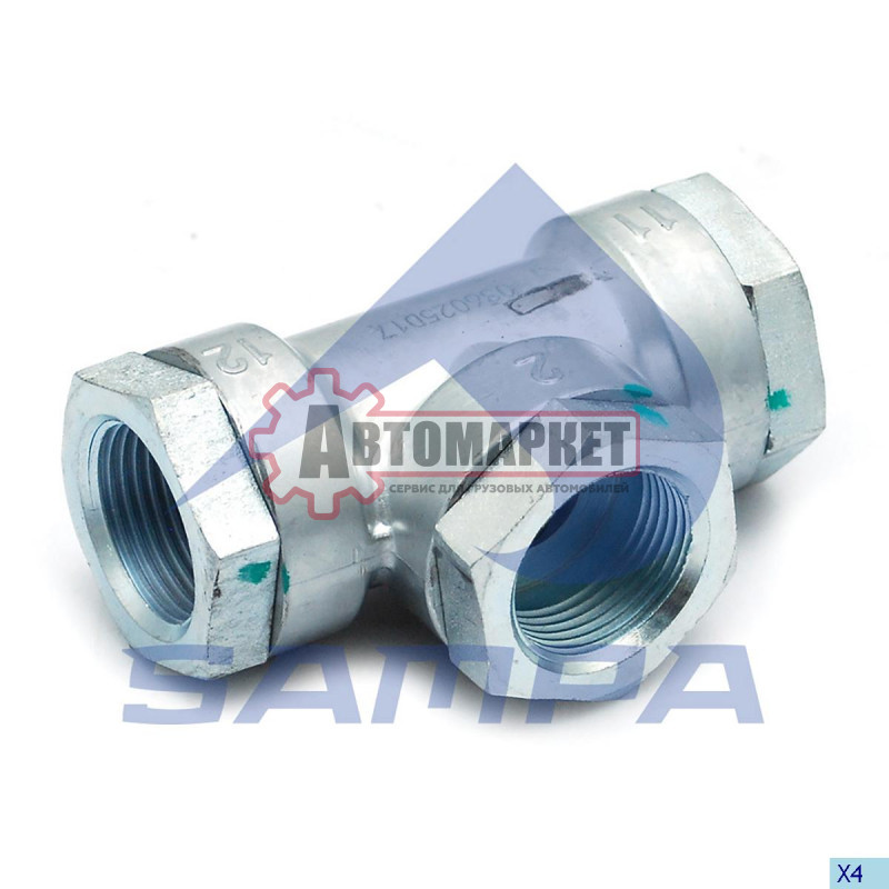 Клапан двухмагистральный 10 бар MB/BPW/Iveco/Scania/Volvo