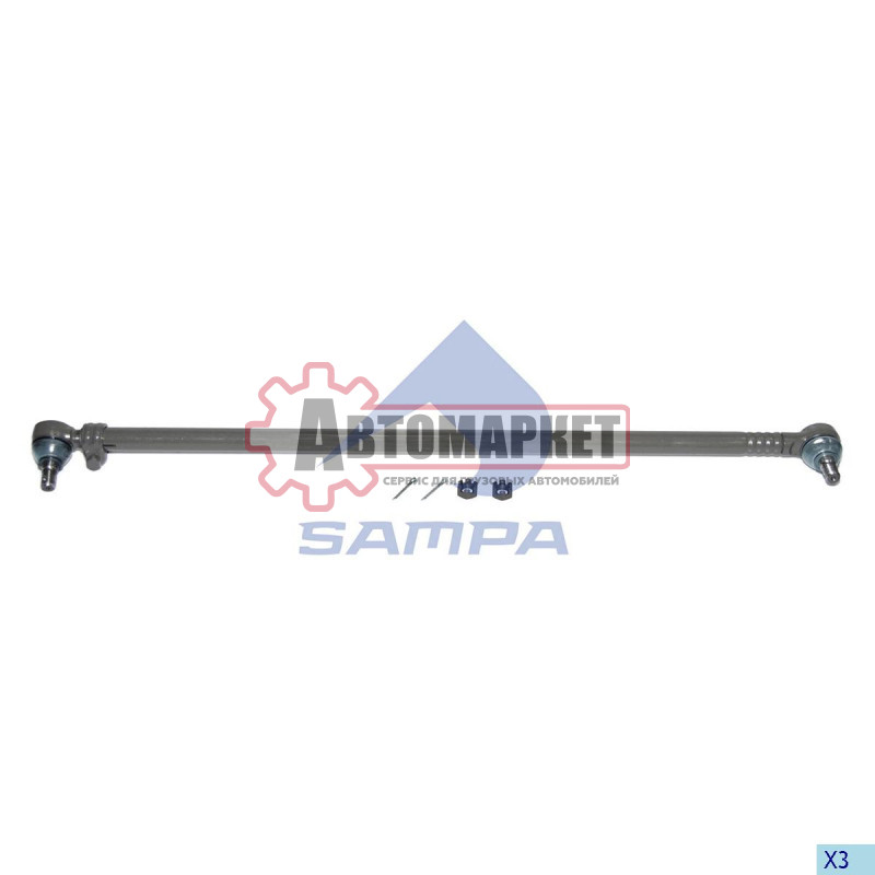 Тяга рулевая прод L=930/978 d=30 изг.- \Volvo FL608-611 5/1989-->