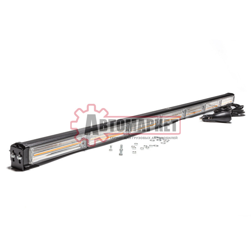 Балка проблесковая оранжевая AE42W-7COB-1S 42Вт, 12/24В, 1-стор., 7 блоков COB, 28 реж., провод 3м