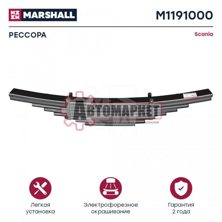 РЕССОРА Scania 8ми листовая