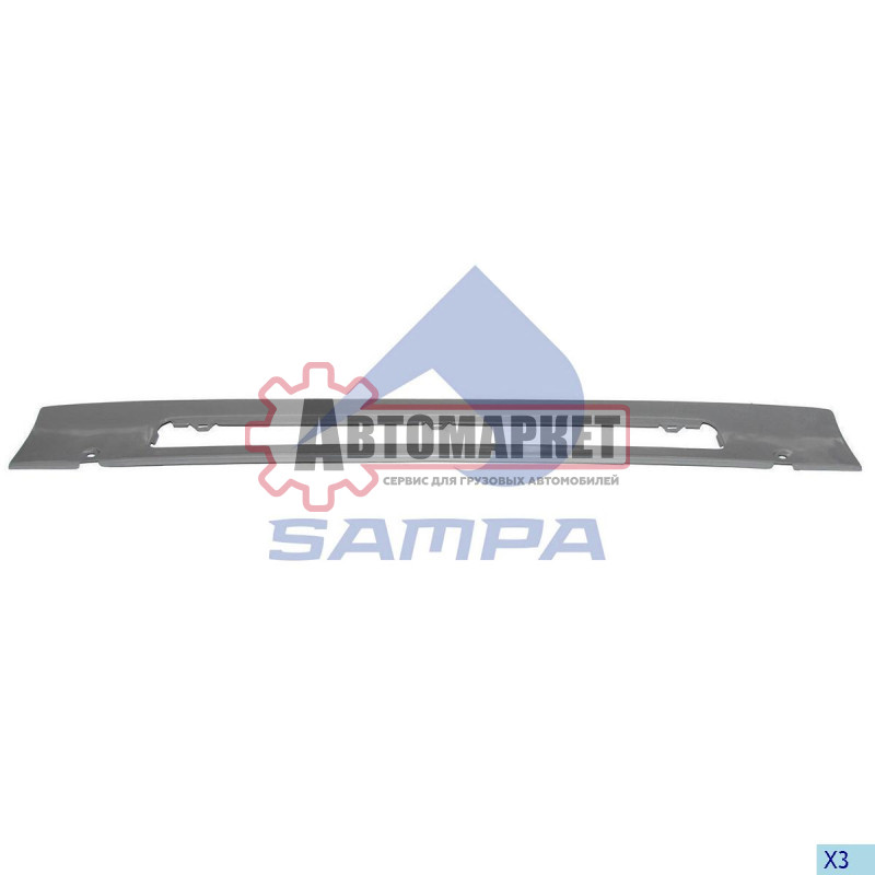 Решетка радиатора центральная (металл) Scania R серия
