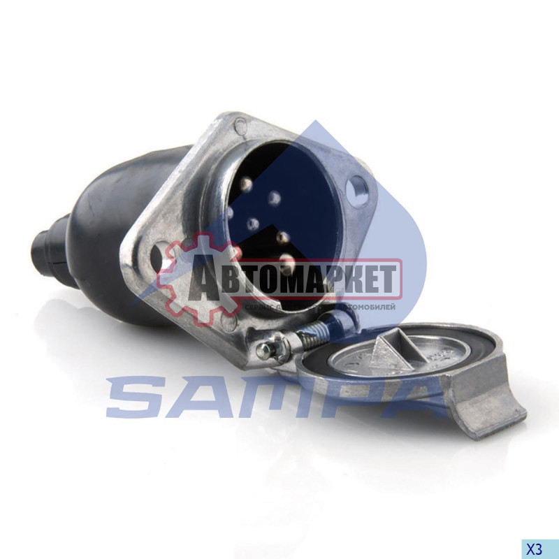 Розетка 7/7. метал. соед. резьбовое. 24V. Typ N. ISO1185 DIN72579 \Volvo