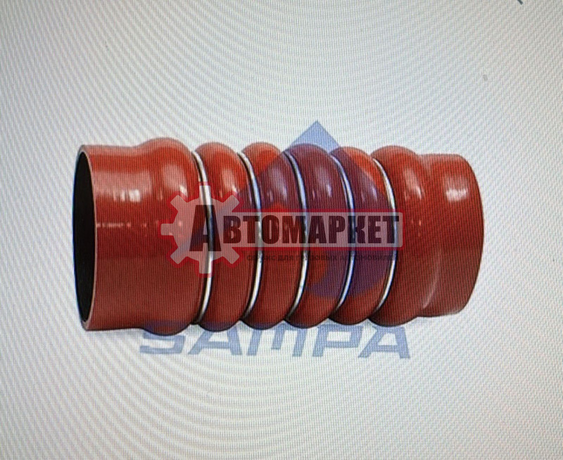 Патрубок интеркулера Scania 6 Series горячий красный