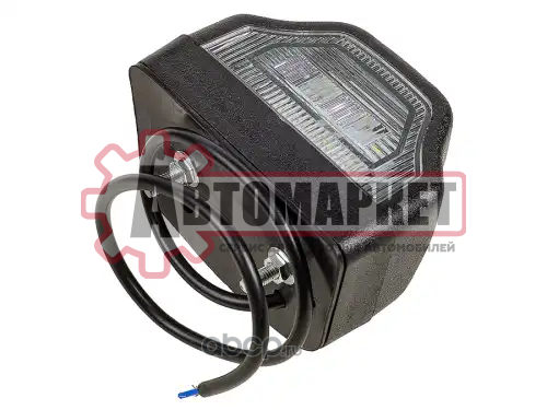 Фонарь освещения номерного знака красный 8LED-24V 98x67 с проводом\ Universal